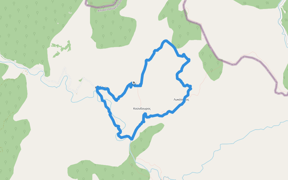 3. Kottani (circular route walking route map in Koundouros