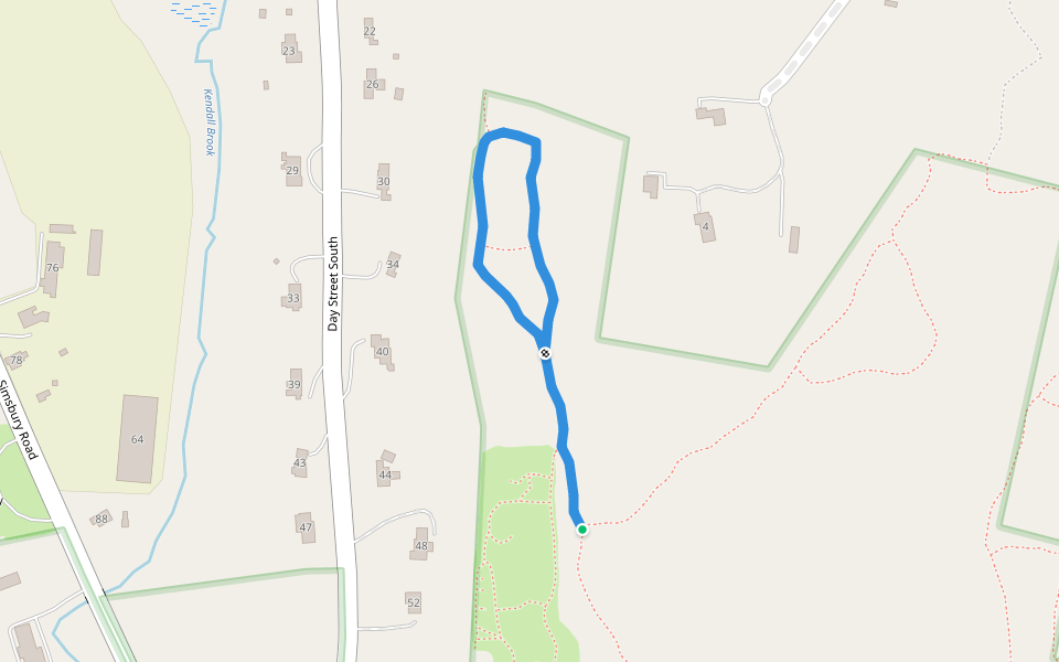 Pine Grove Loop Trail walking route map in Granby