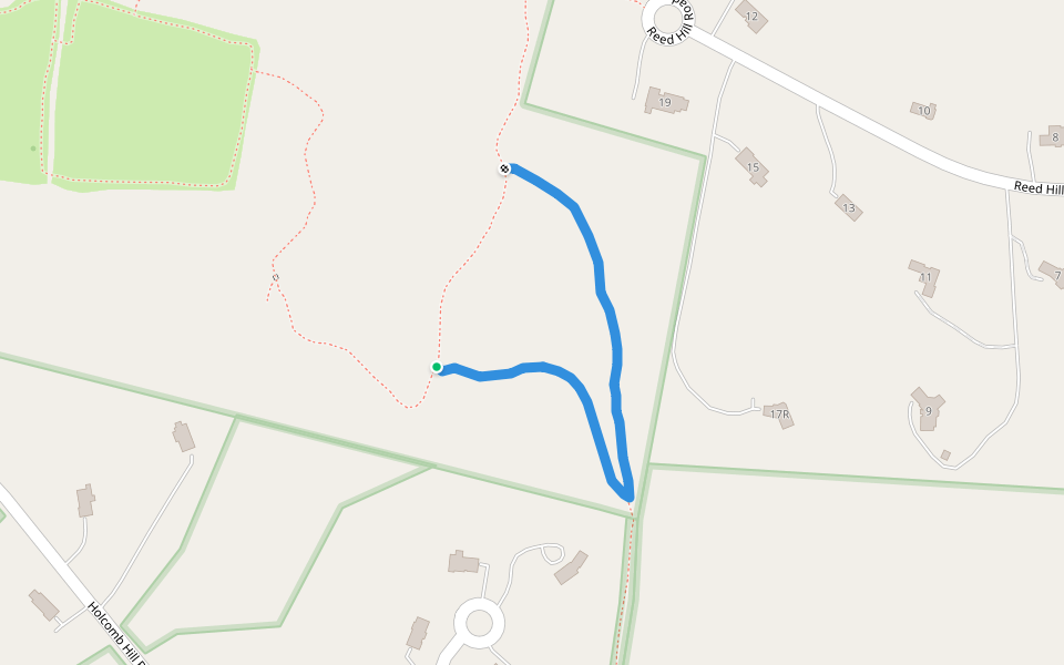 Refuge Trail walking route map in Granby