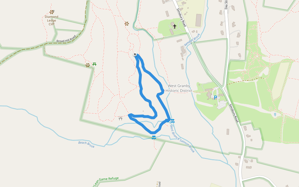 Stairs Loop Trail walking route map in Granby