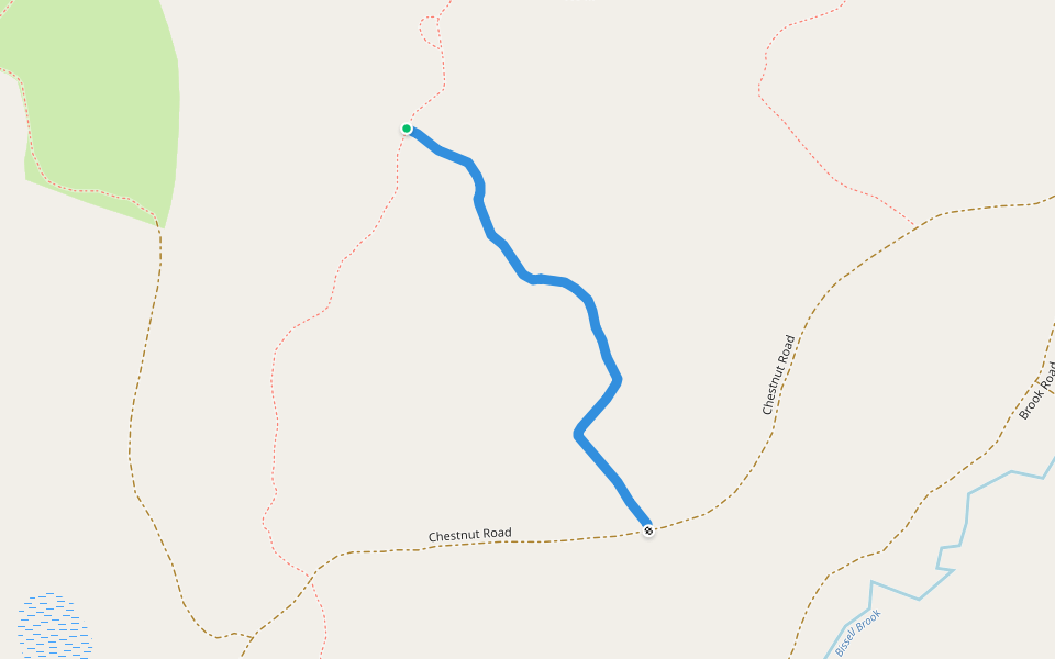 East Slope Trail walking route map in Granby