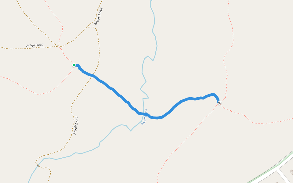 Creek Trail walking route map in Granby