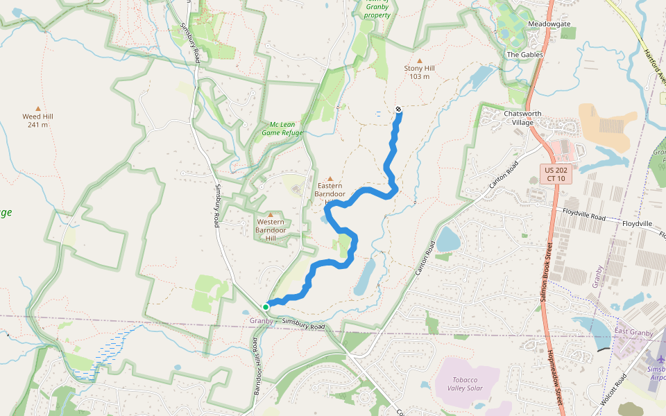 North Trail Hiking Granby, Connecticut Pacer