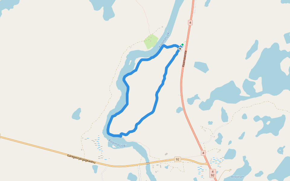 Luontopolku walking route map in Inari
