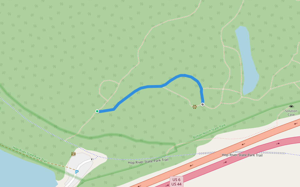 Garnet Trail walking route map in Vernon