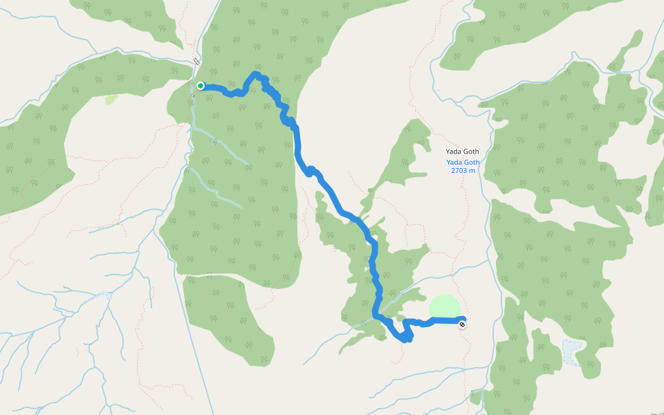Waru-Jalsu walking route map in Thanetar