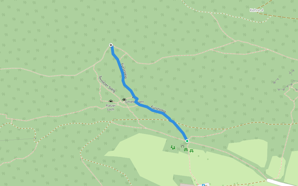 Fürststeig walking route map in Ternitz