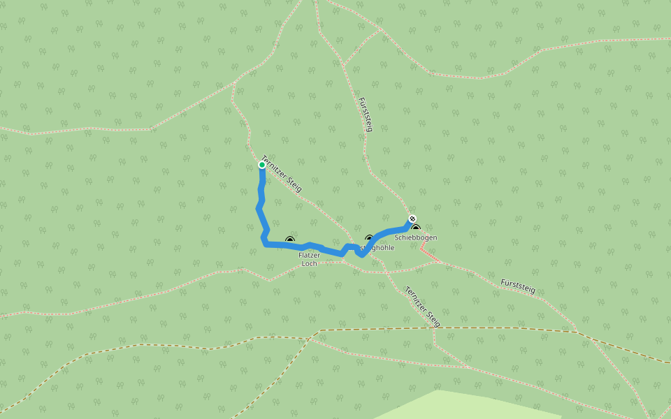 Lochsteig walking route map in Ternitz