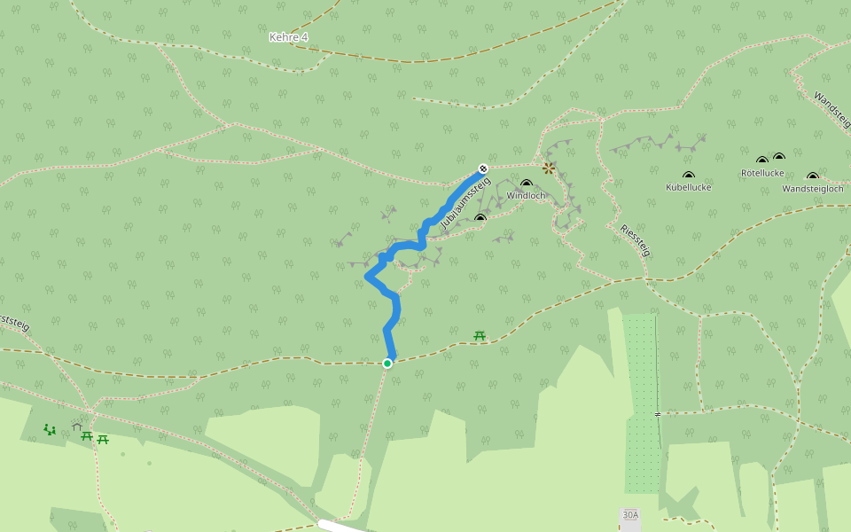 Jubiläumssteig (Flatzer Wand) walking route map in Ternitz