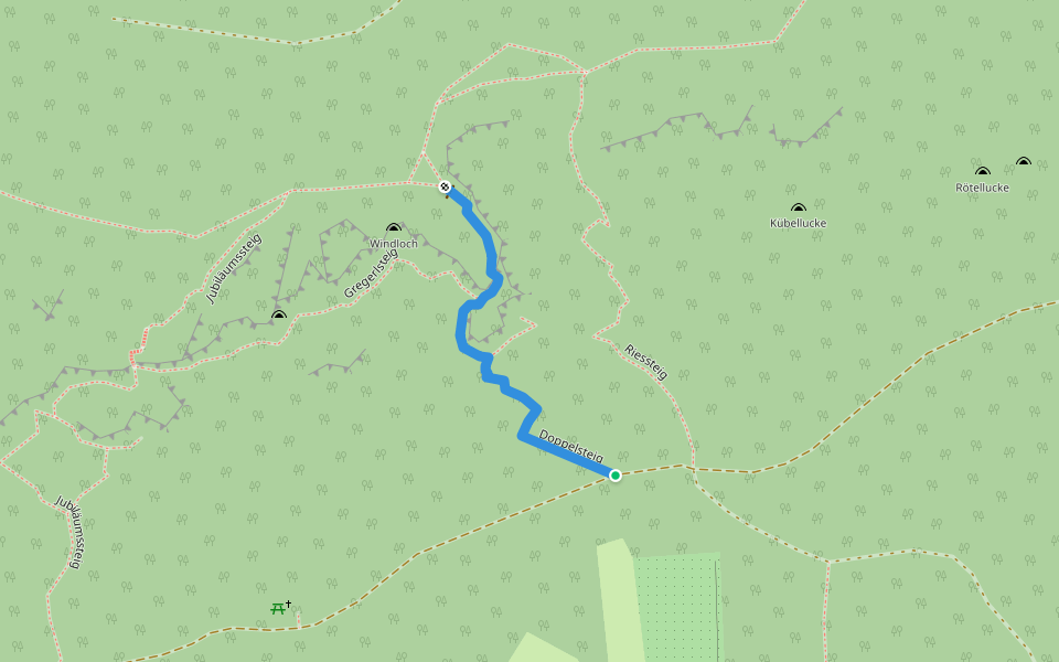 Doppelsteig (Flatzer Wand) walking route map in Ternitz