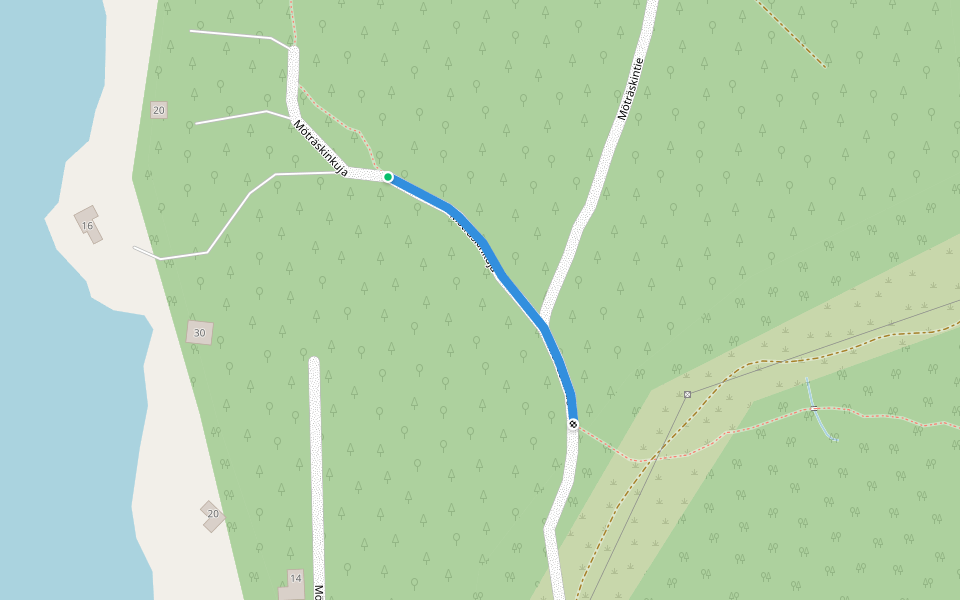 Sininen kymppi walking route map in Söderkulla