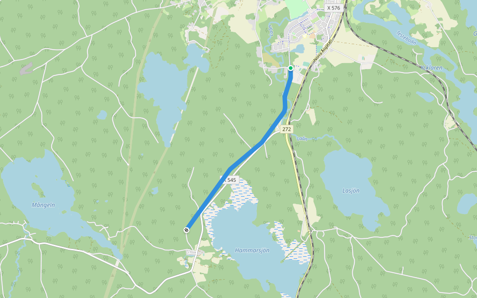 Gästrikeleden - anslutningsled Brattfors - Ockelbo walking route map in Ockelbo