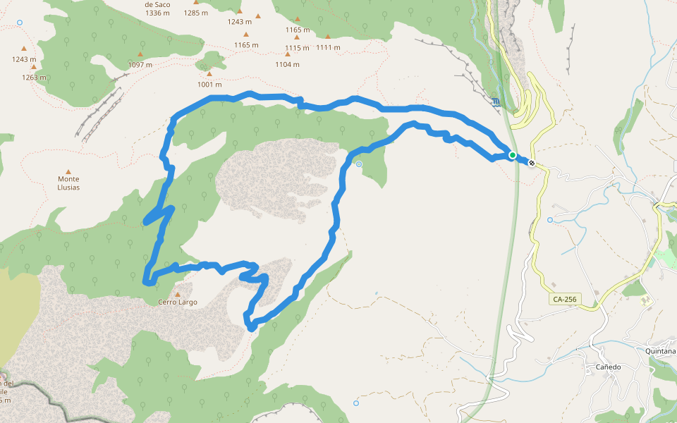 PR-S-66 Ruta del Glaciar de Bustalveinte – Sendero de Hondojón walking route map in La Gándara