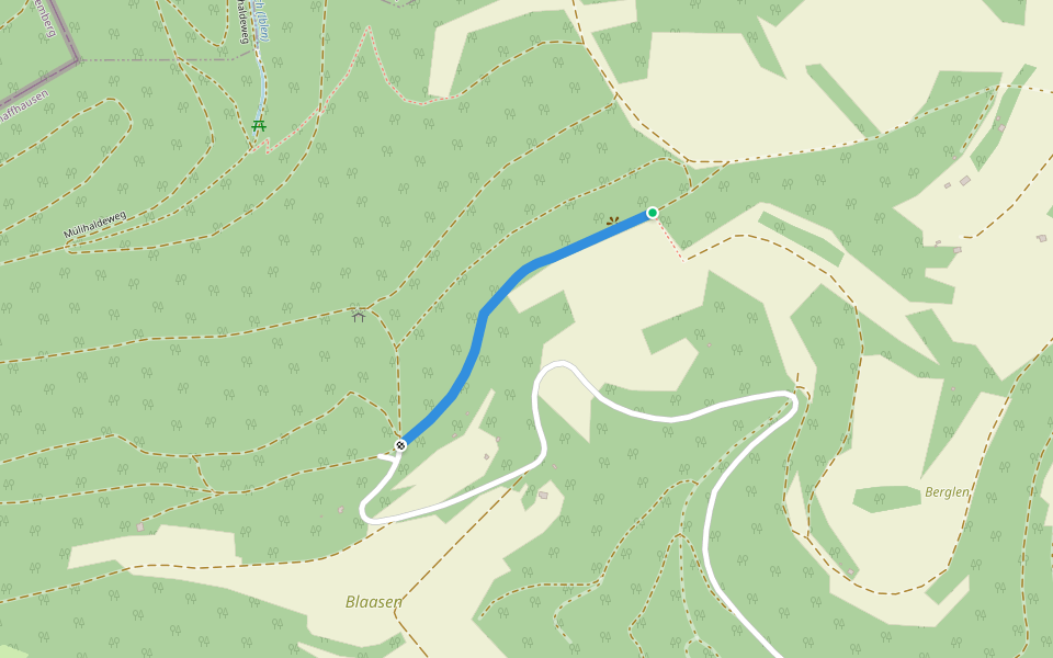 Soolhölzli - Ättebärg walking route map in Merishausen