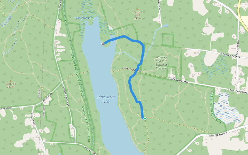 Governor's Island Trail walking route map in Hampton