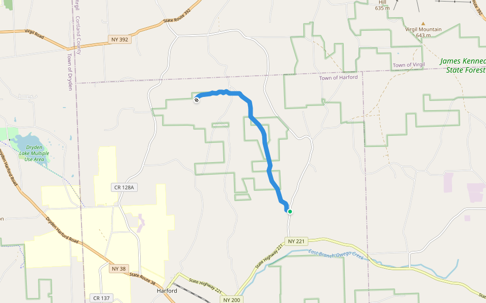 Swedish Loop Trail walking route map in Marathon
