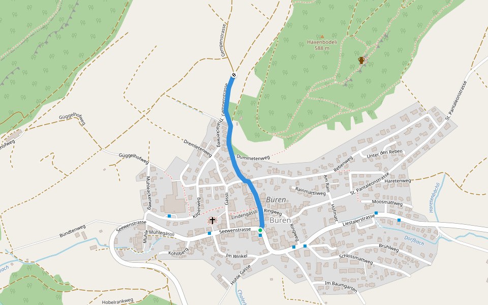 Büren - Schönmatt? / Gempen? - fixme walking route map in Büren