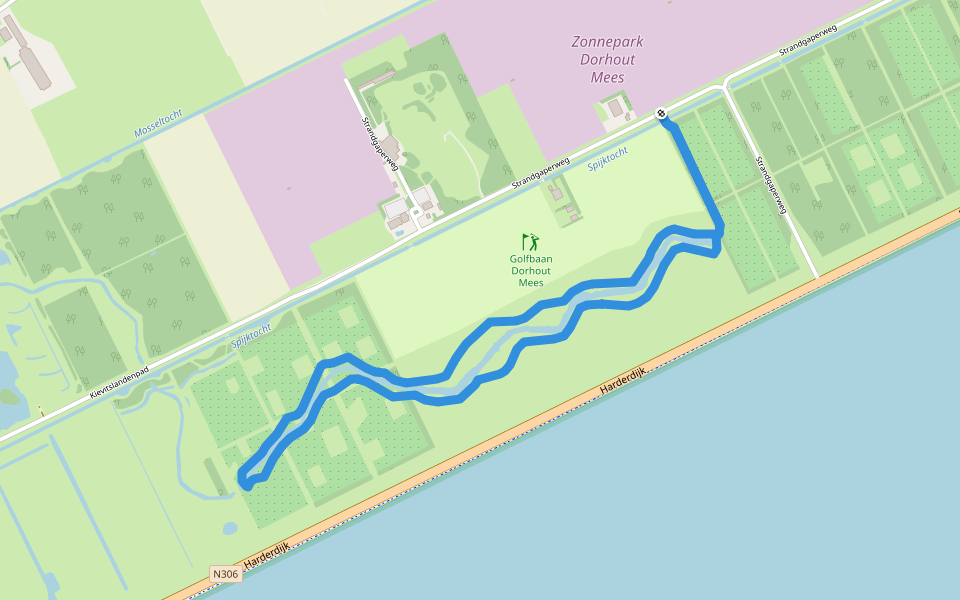 Strandgaperbeek wandeling walking route map in Zeewolde