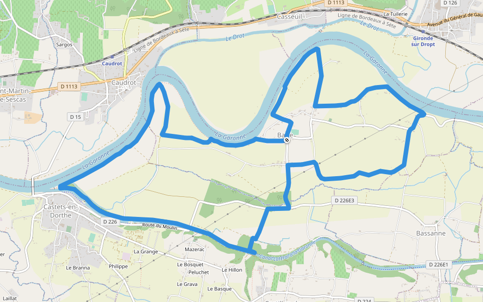 Les Eaux Mêlées : boucle locale walking route map in Barie