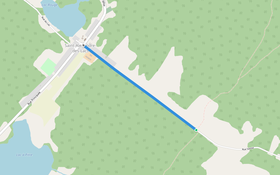 SIA, 6-Route d'accès Saint-Alexandre-des-Lacs walking route map in Saint-Alexandre-des-Lacs