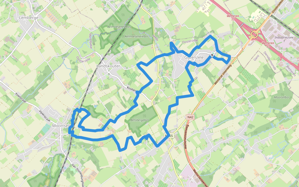 Bunker Walking route Trail Oosterzele, Vlaams Gewest Pacer