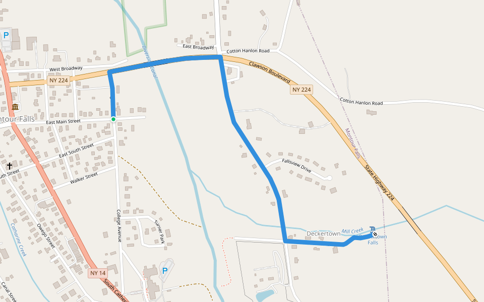 Montour Falls Detour Trail Hiking New York Pacer