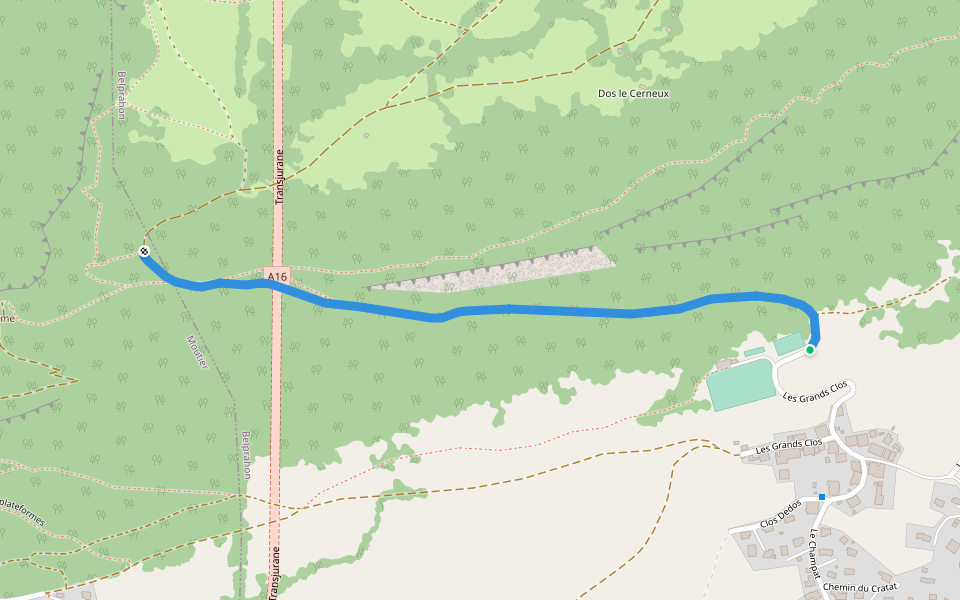 Pt. 905 - Belprahon - fixme walking route map in Belprahon