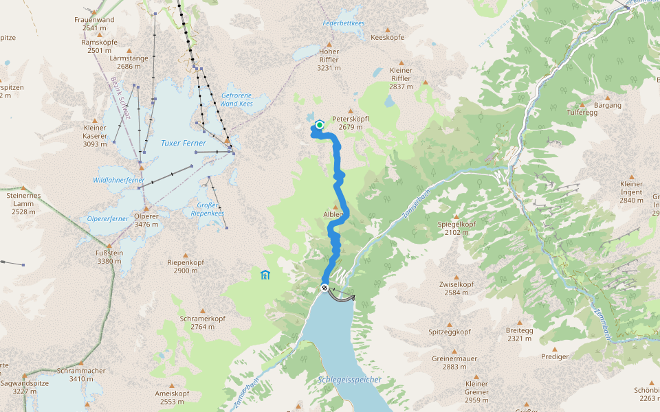 Wanderweg 532 walking route map in Dornauberg