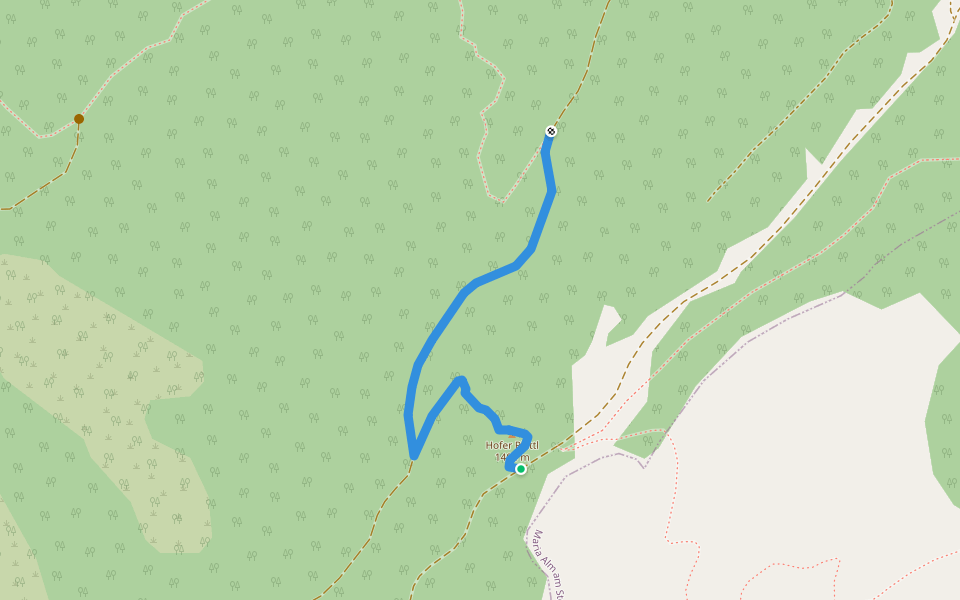 - Hofer Plattl - walking route map in Saalfelden am Steinernen Meer