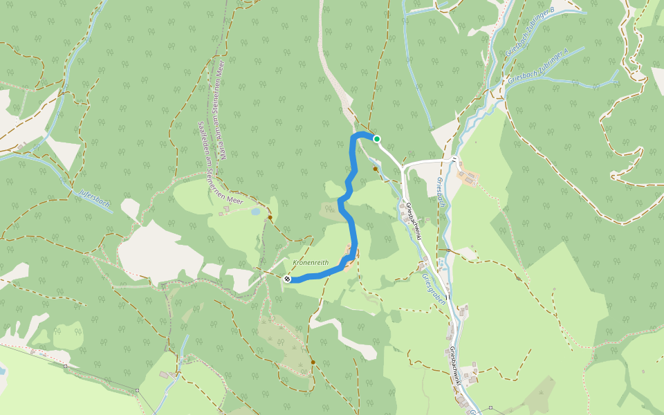Kronreith walking route map in Saalfelden