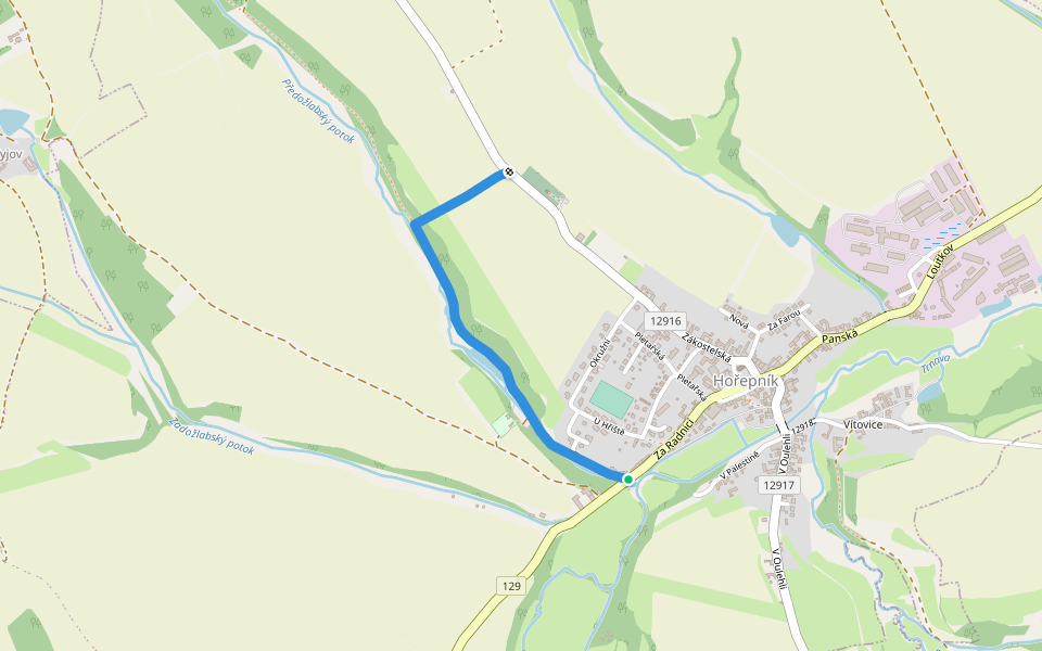 Naučná stezka Hořepník walking route map in Hořepník