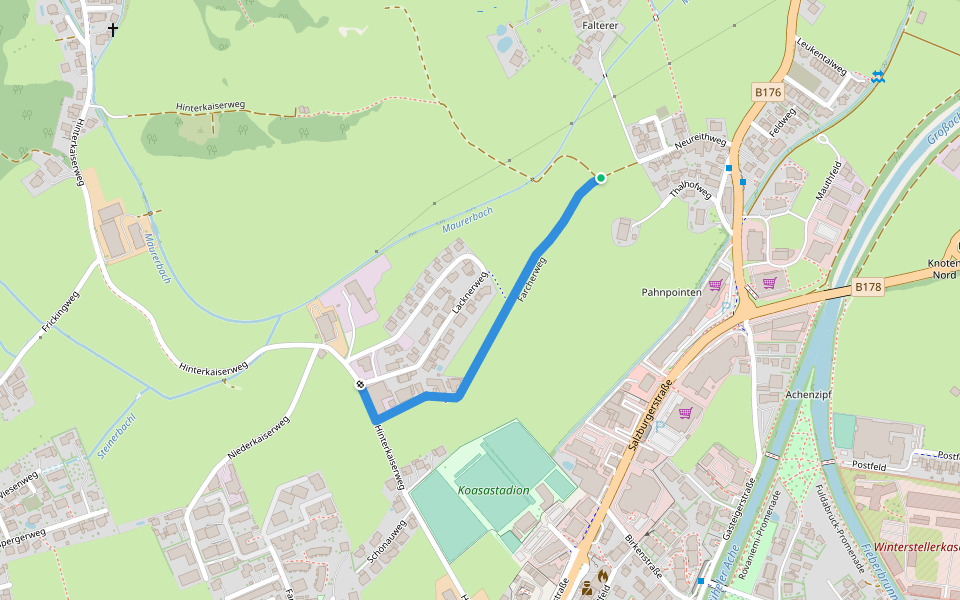 TVG Runde walking route map in Sankt Johann in Tirol