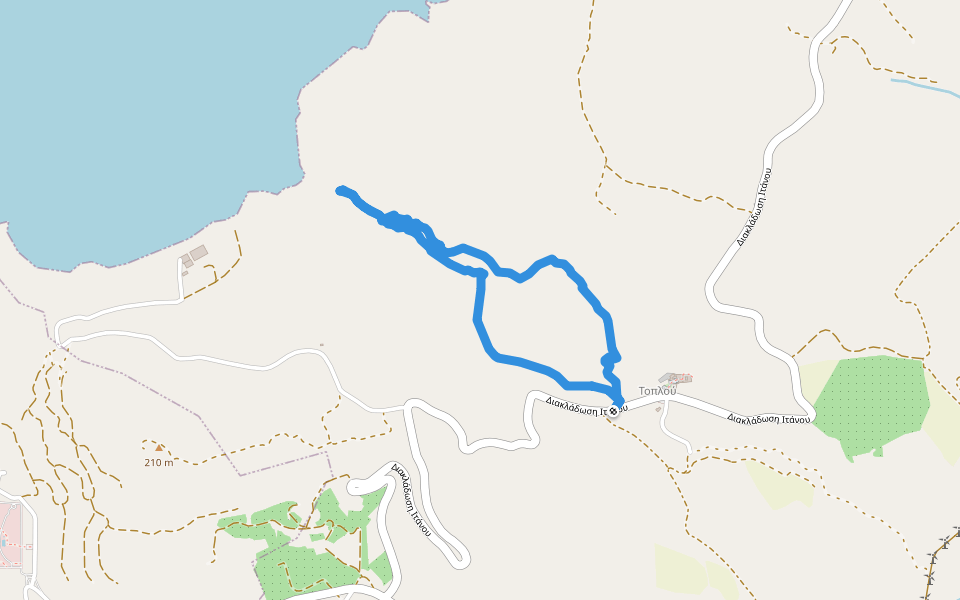 Geotope 15 - "Toplou gorge" walking route map in Sitia