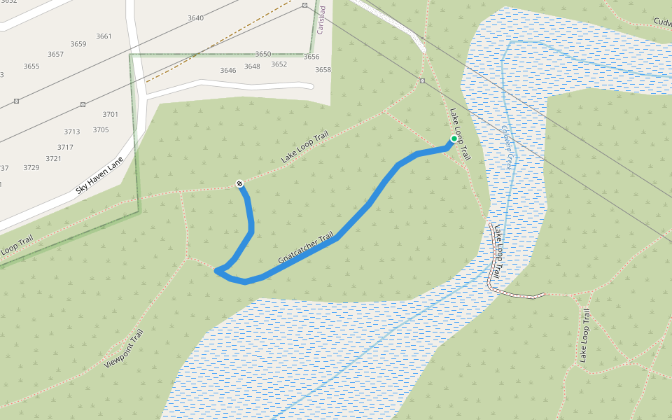 Gnatcatcher Trail walking route map in Oceanside