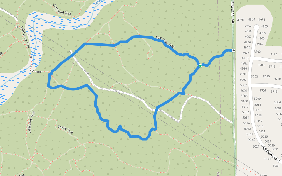 Monkey Flower Trail walking route map in Oceanside