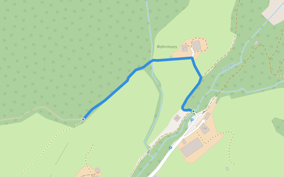 Maria Alm walking route map in Krallerwinkl