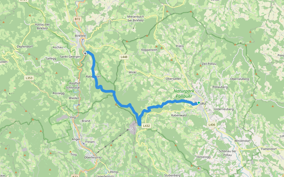 Wanderweg 922 walking route map in Pöllau bei Hartberg