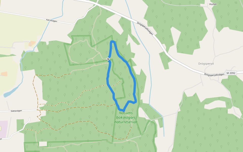 Näsums bokskogar, Gulvita slingan