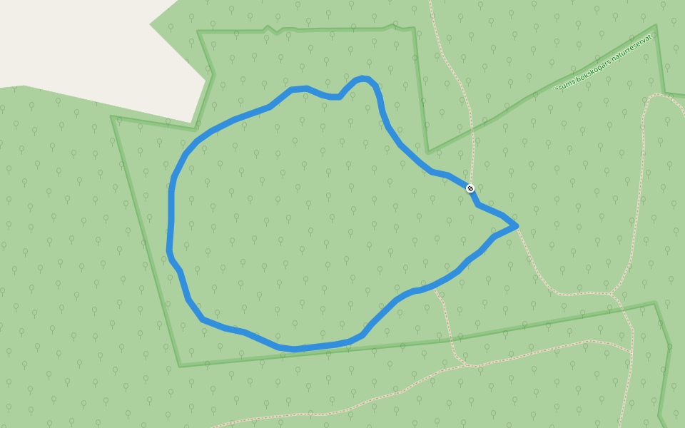 Näsums bokskogar, Rödvit slinga
