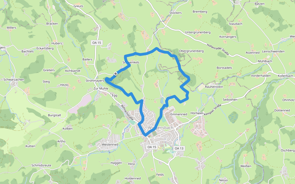 Mooswanderung walking route map in Wiggensbach