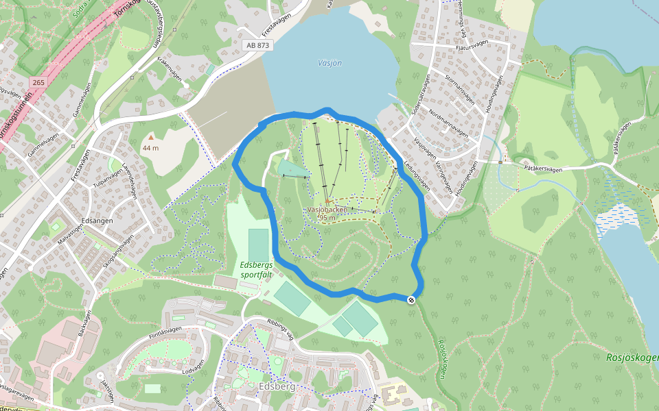 Rösjöspåret (röd/vit 2,2 km)