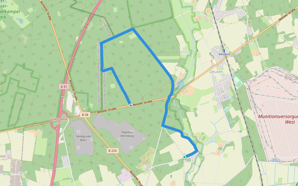 Emmelkamper Mark Rundweg A1 walking map
