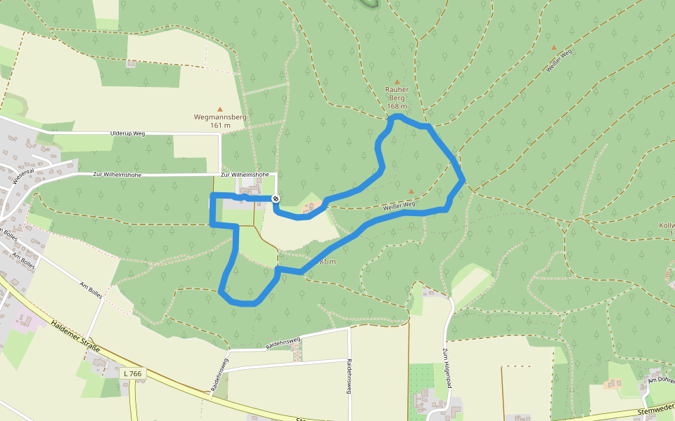 Waldlehrpfad - Stemweder Berg walking route map in Stemwede