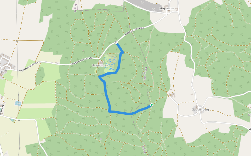 Fußpfad Eichhörnchen walking route map in Tittmoning
