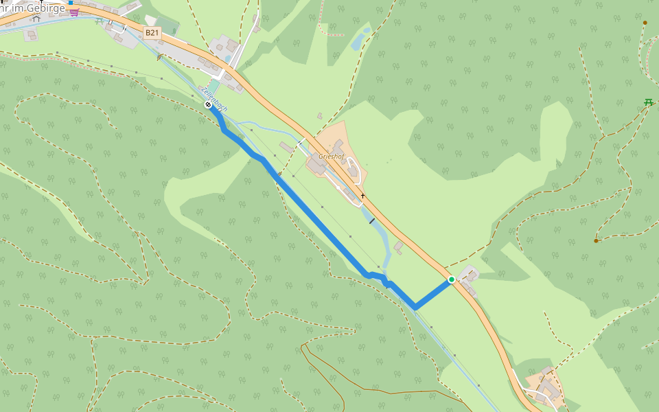 Wienersteig walking route map in Rohr im Gebirge