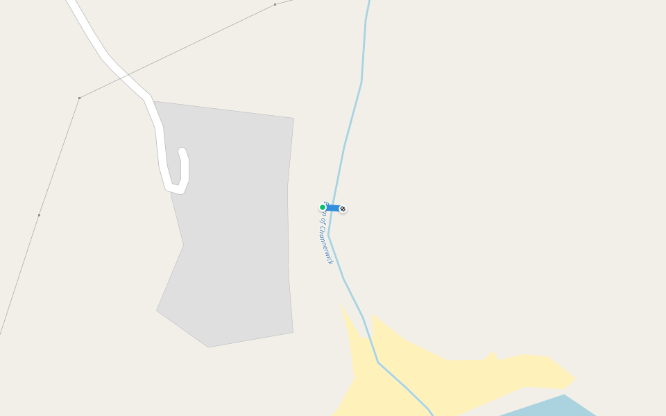 Channerwick Bridge walking route map in Channerwick