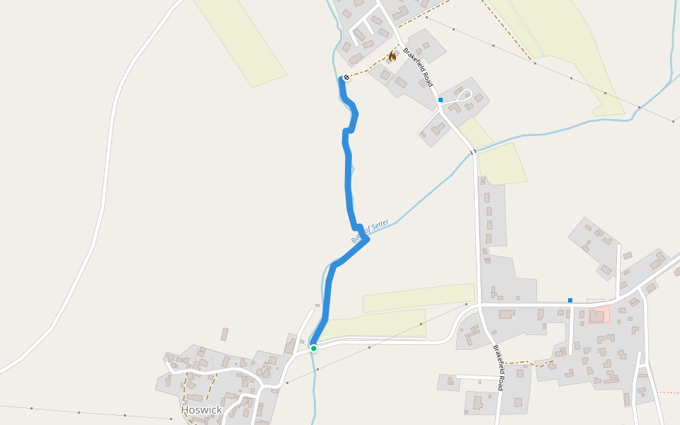 Burn of Setter walking route map in Sandwick