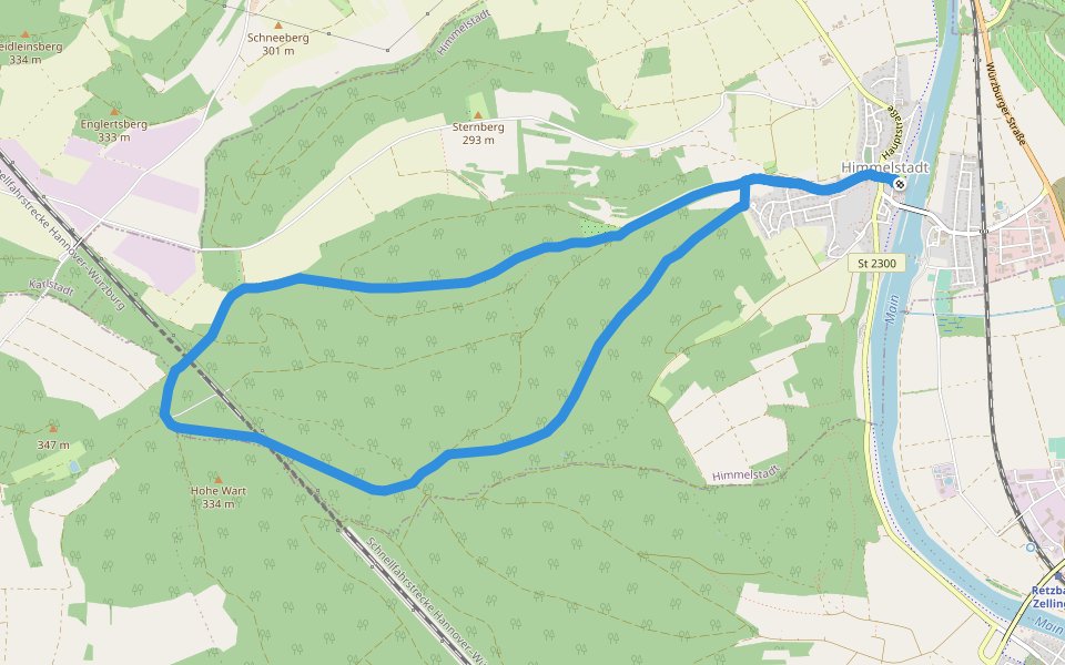 Rundwanderweg H 3 Himmelstadt "Lichteiche" walking route map in Himmelstadt