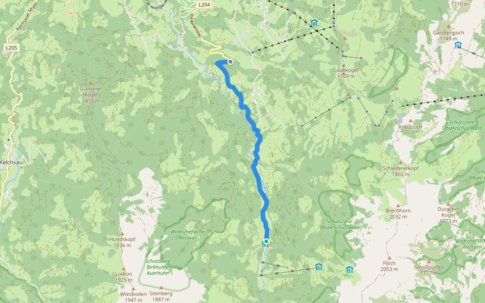 Wanderweg 4 - Brixen walking route map in Rettenbach