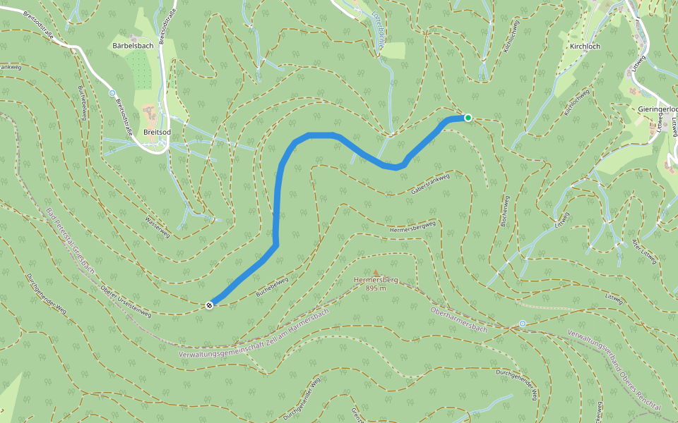 Dornenweg - Täfele walking route map in Bad Peterstal-Griesbach